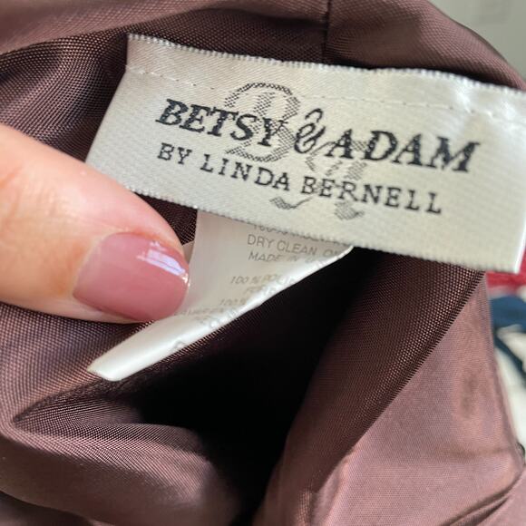 Vintage 90s Y2K Betsy & Adam Dress Women 8 Satin Halter Neck Prom Fishtail Brown - Picture 3 of 12